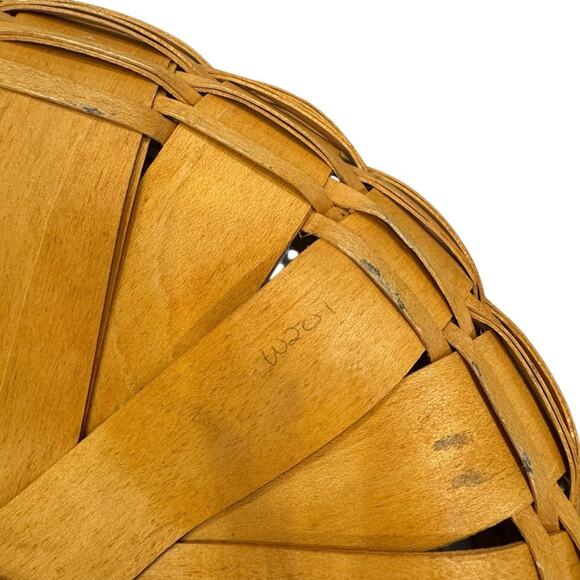 Vintage 1997 Longaberger corn basket Large Woven Basket with Handles & liner - Picture 7 of 11